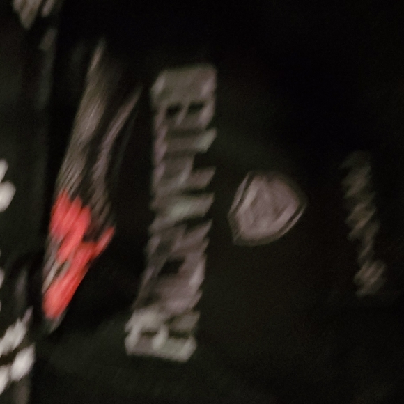 NWOT ENCRYPTED black graffiti jean jacket - Picture 4 of 6